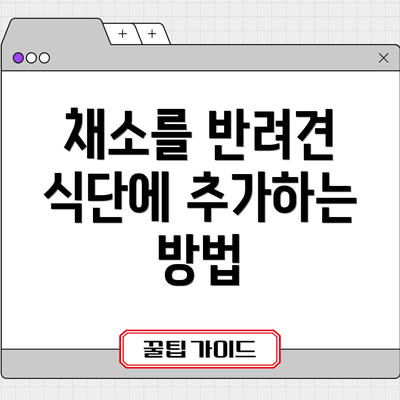 채소를 반려견 식단에 추가하는 방법