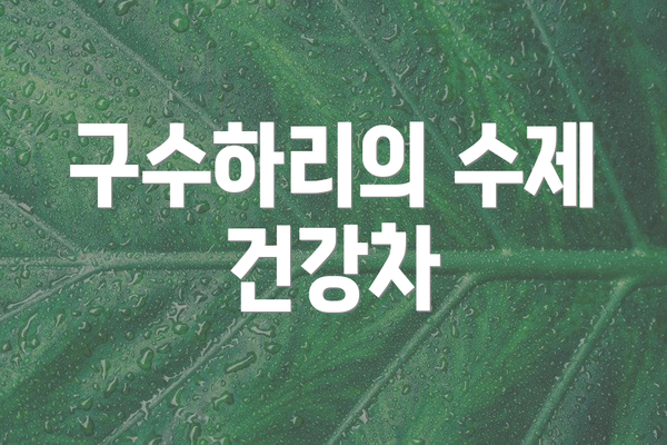 구수하리의 수제 건강차
