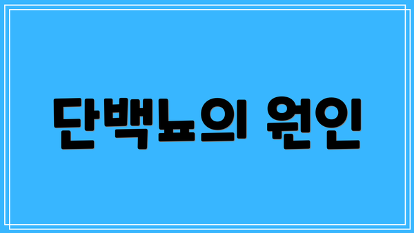 단백뇨의 원인