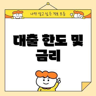 대출 한도 및 금리
