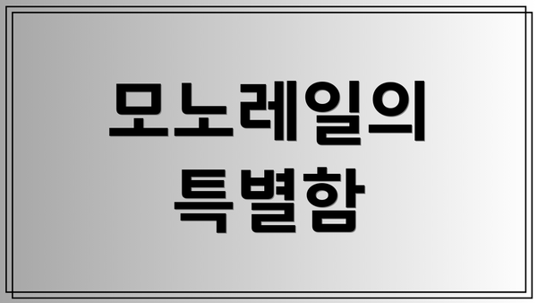 모노레일의 특별함