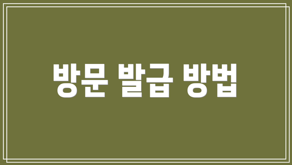 방문 발급 방법