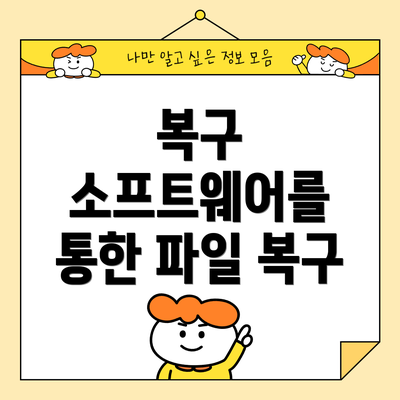 복구 소프트웨어를 통한 파일 복구