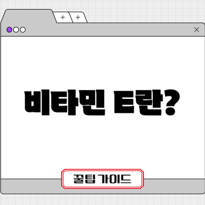 비타민 E란?