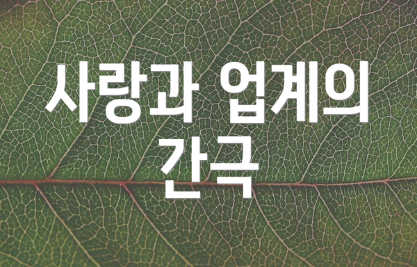 사랑과 업계의 간극