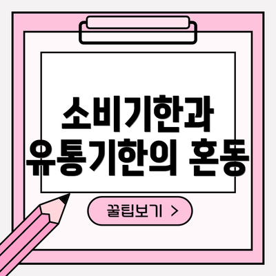 소비기한과 유통기한의 혼동
