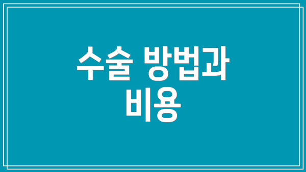 수술 방법과 비용