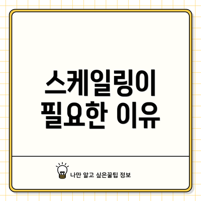 스케일링이 필요한 이유
