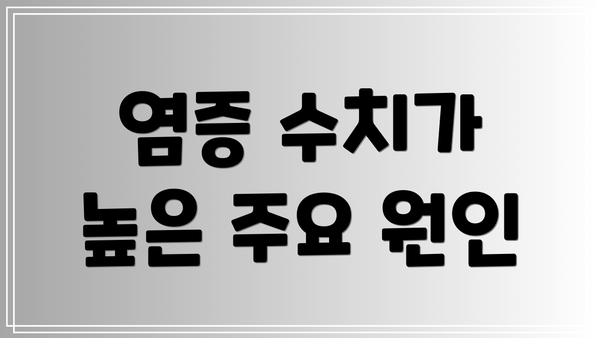 염증 수치가 높은 주요 원인