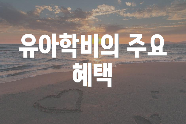유아학비의 주요 혜택