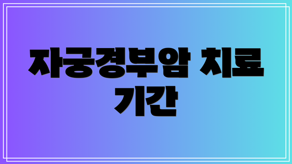 자궁경부암 치료 기간