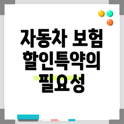 자동차 보험 할인특약의 필요성