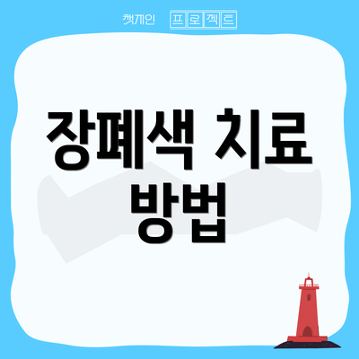 장폐색 치료 방법