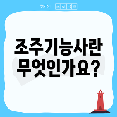 조주기능사란 무엇인가요?