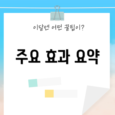 주요 효과 요약