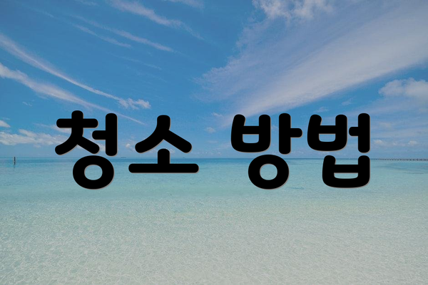 청소 방법
