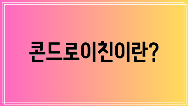 콘드로이친이란?