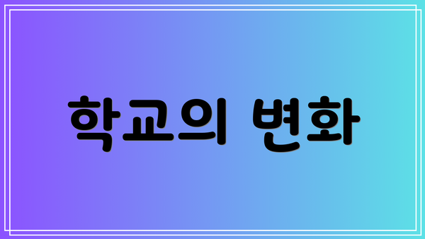 학교의 변화
