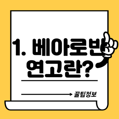 1. 베아로반 연고란?