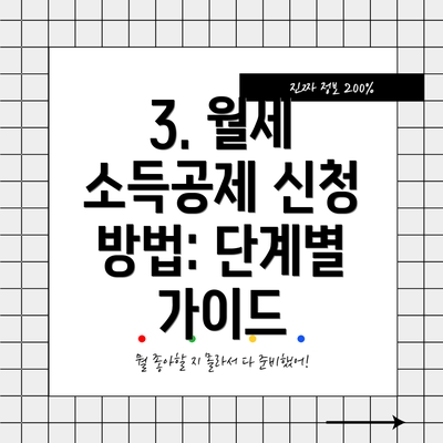 3. 월세 소득공제 신청 방법: 단계별 가이드