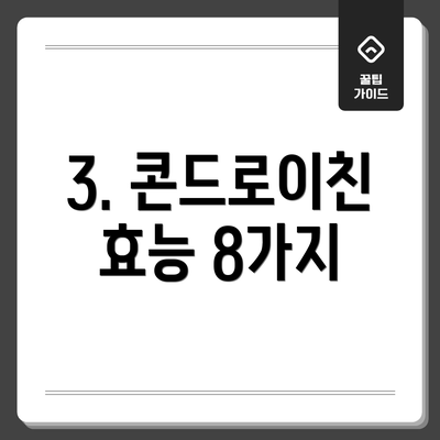 3. 콘드로이친 효능 8가지