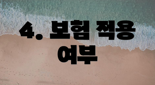 4. 보험 적용 여부