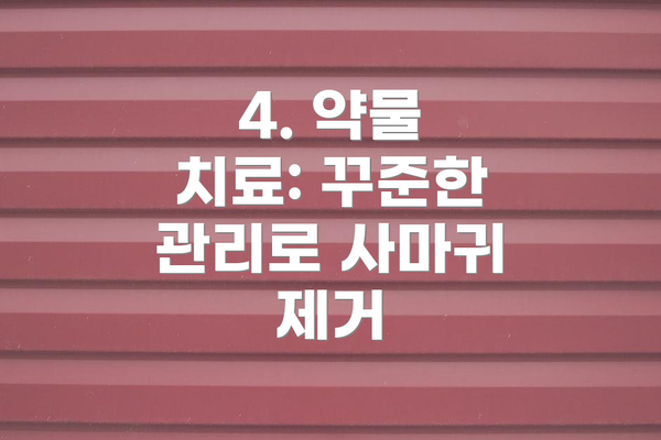4. 약물 치료: 꾸준한 관리로 사마귀 제거