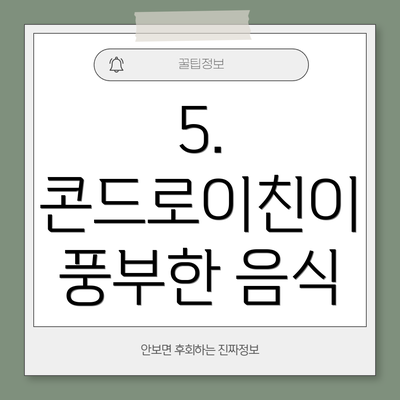 5. 콘드로이친이 풍부한 음식