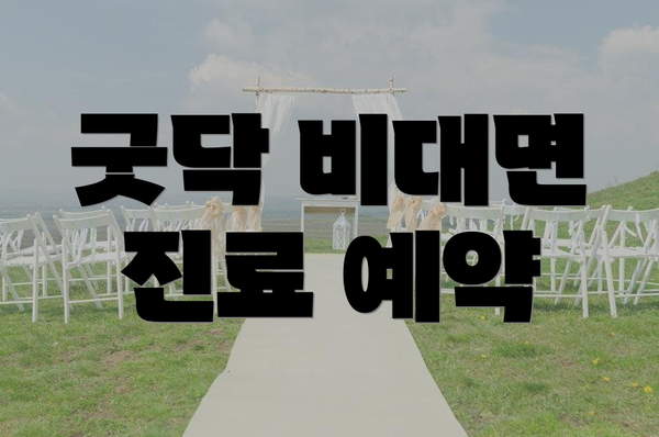 굿닥 비대면 진료 예약