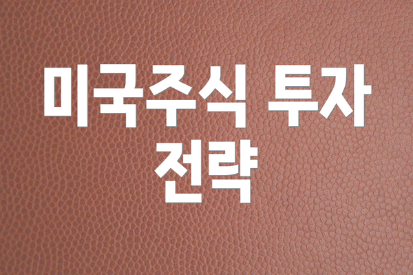 미국주식 투자 전략