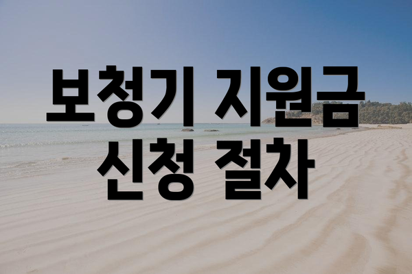 보청기 지원금 신청 절차