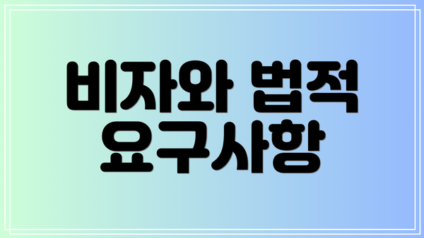 비자와 법적 요구사항