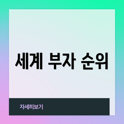 세계 부자 순위