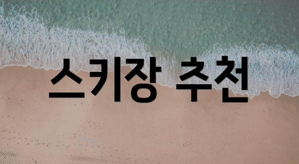 스키장 추천