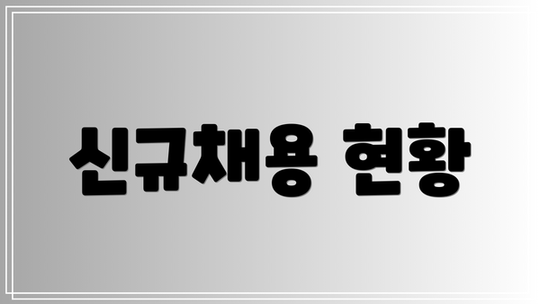 신규채용 현황