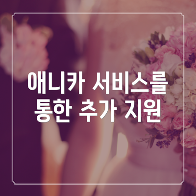 애니카 서비스를 통한 추가 지원