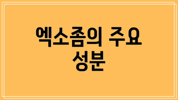 엑소좀의 주요 성분