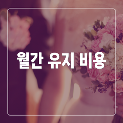 월간 유지 비용