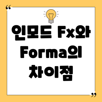인모드 Fx와 Forma의 차이점