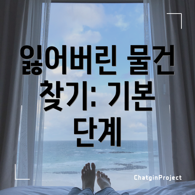 잃어버린 물건 찾기: 기본 단계