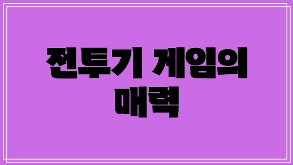 전투기 게임의 매력