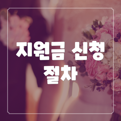 지원금 신청 절차