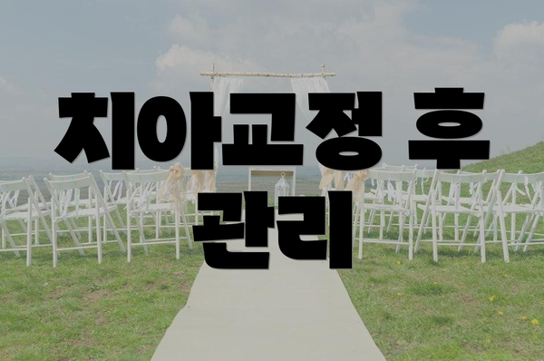 치아교정 후 관리
