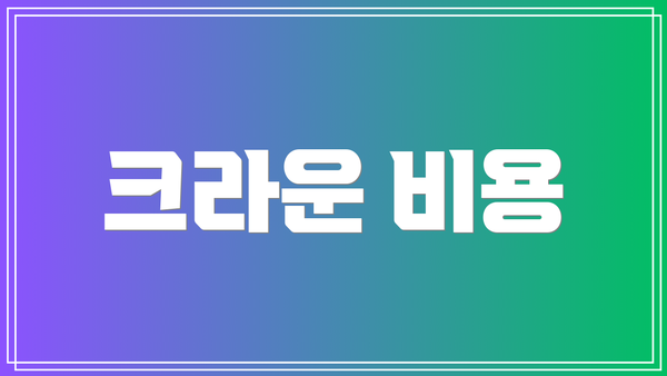 크라운 비용