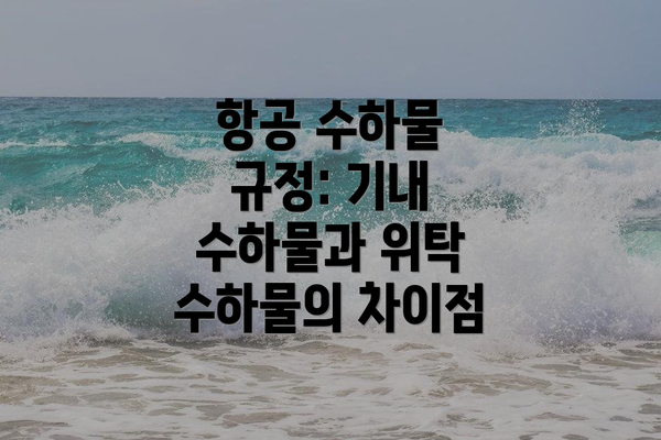 항공 수하물 규정: 기내 수하물과 위탁 수하물의 차이점