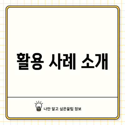 활용 사례 소개