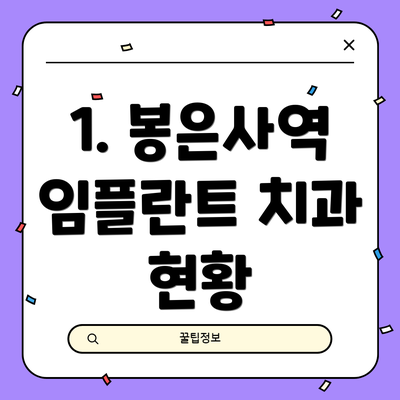 1. 봉은사역 임플란트 치과 현황