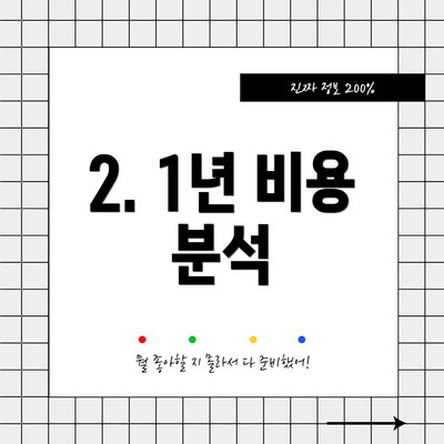 2. 1년 비용 분석